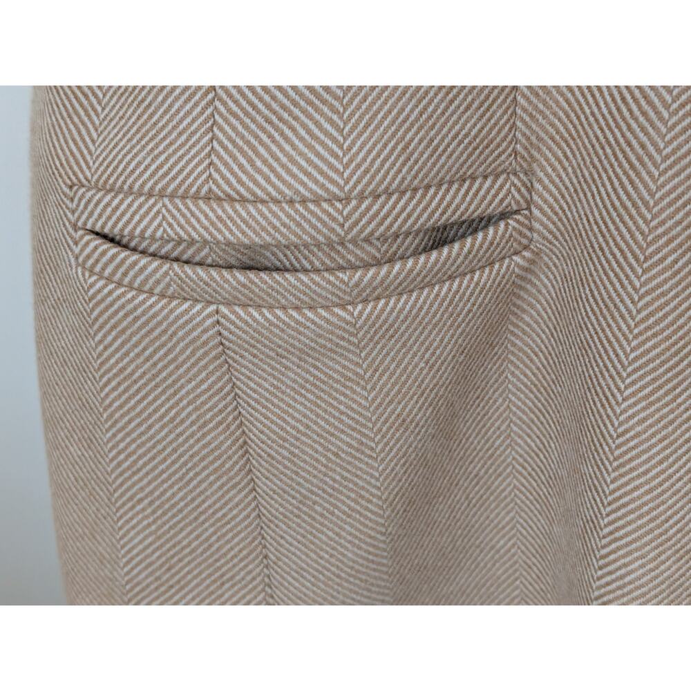 PAUL COSTELLOE Vtg 100% Irish Wool Herringbone Blazer Princess Diana Era US10 - Picture 6 of 16